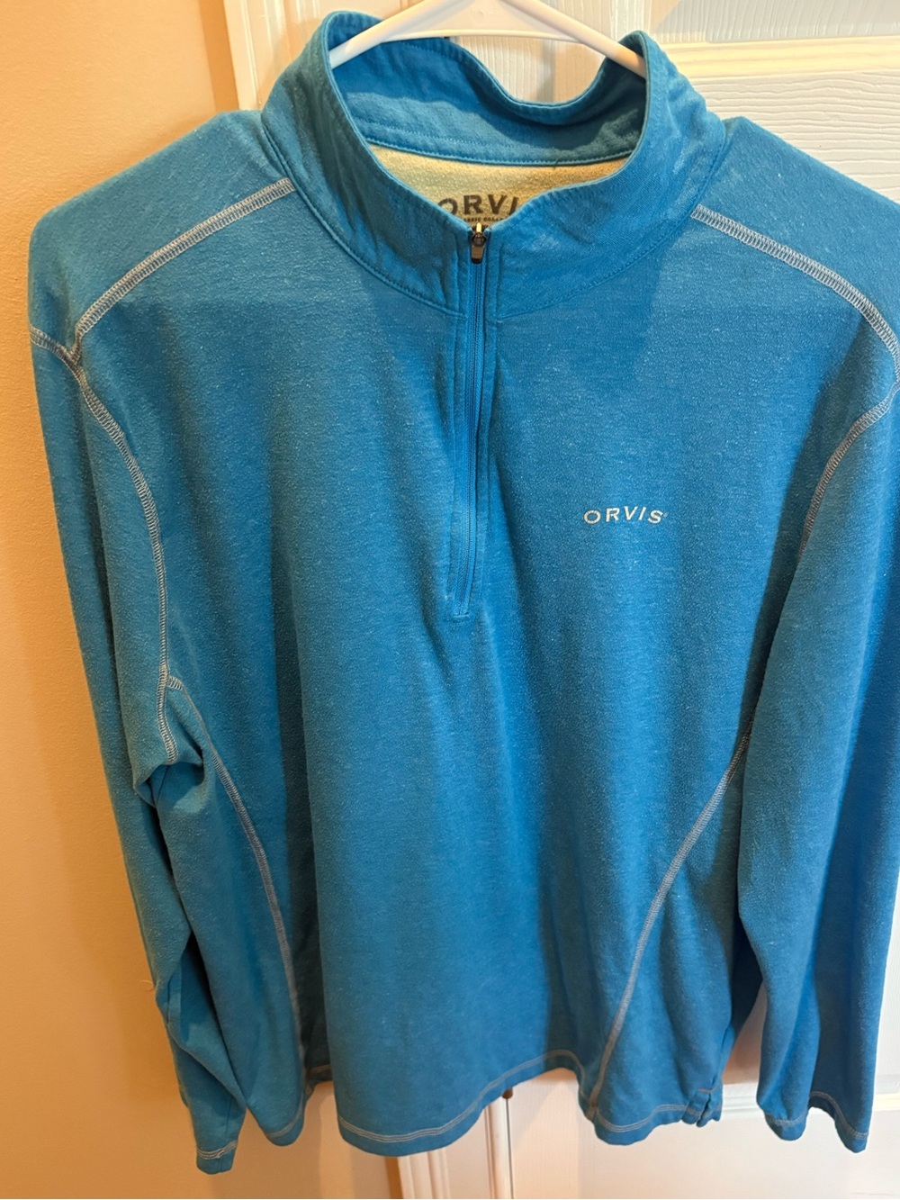 Orvis Teal Blue Half-Zip Pullover